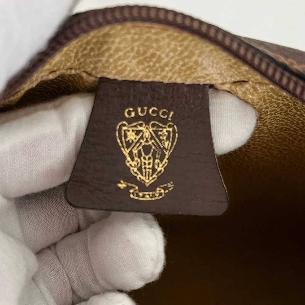 Rare Gucci GG Supreme Sherry Line Cosmetic Pouch Original Interior Late 70s-80